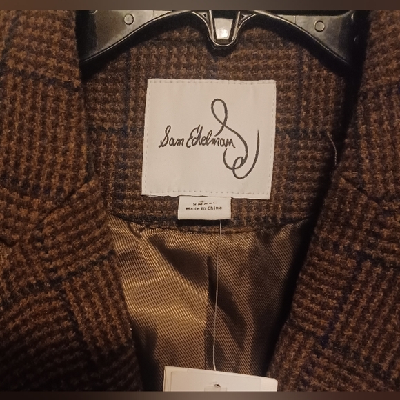 Sam Edelman Women's Braellynn Chocolate Chip Menitta Plaid Blazer Size Small NWT - Picture 6 of 15
